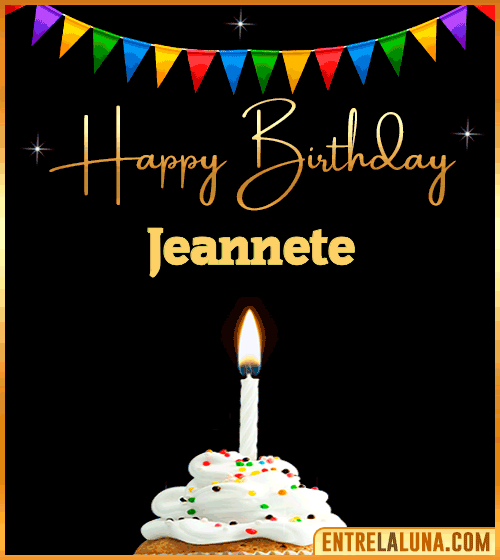 GiF Happy Birthday Jeannete